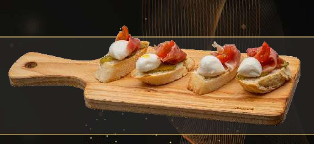 Bruschetta de Presunto e Mozarella